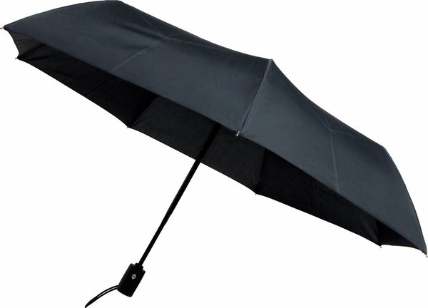 Discountershop 2x Automatic Storm Umbrella - Umbrella - Automatic, Foldable & Windproof up to 70 - 80 km p/h - Ø 95 cm - 7 panels - Double Layer - Black