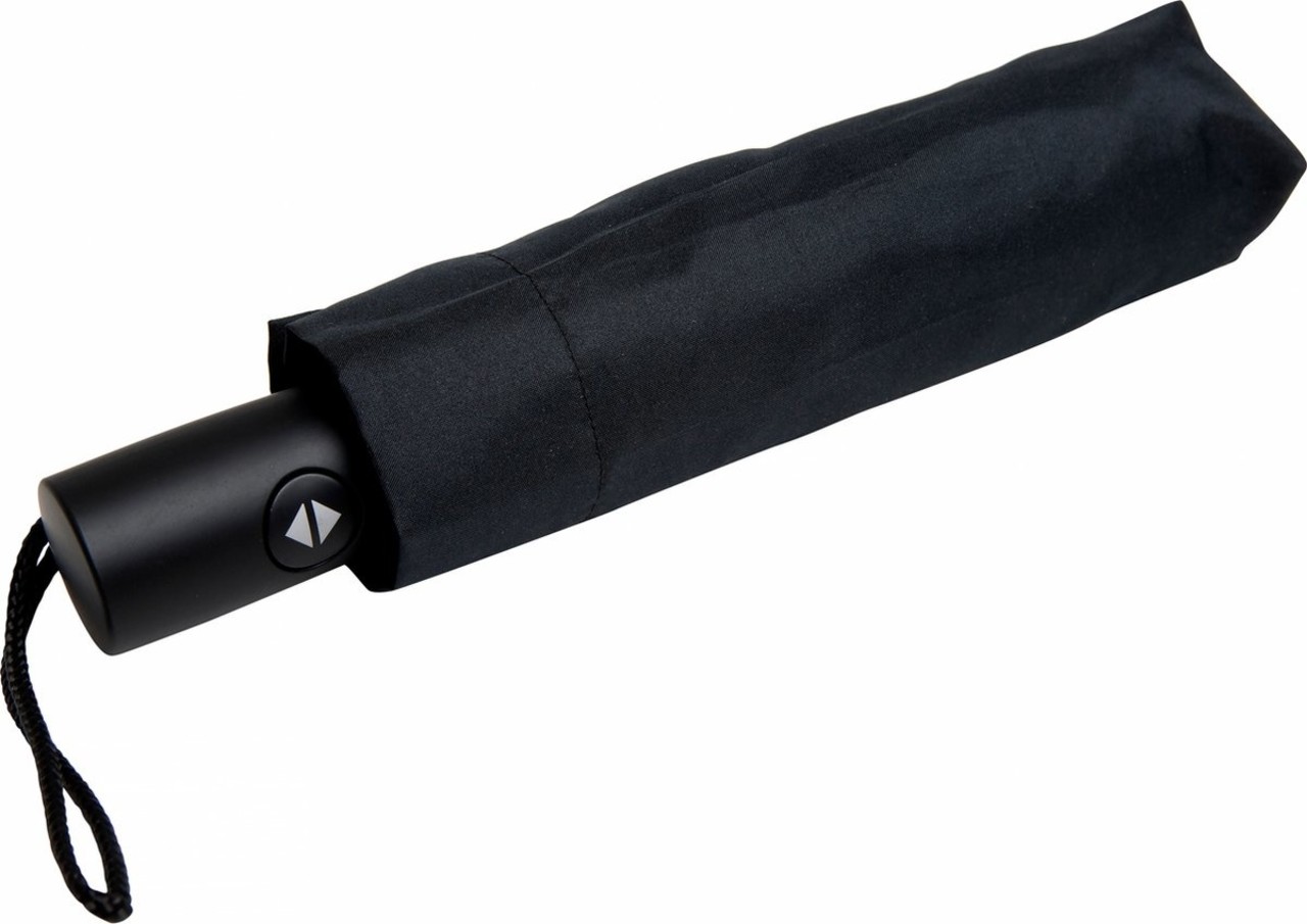 Discountershop 2x Automatic Storm Umbrella - Umbrella - Automatic, Foldable & Windproof up to 70 - 80 km p/h - Ø 95 cm - 7 panels - Double Layer - Black