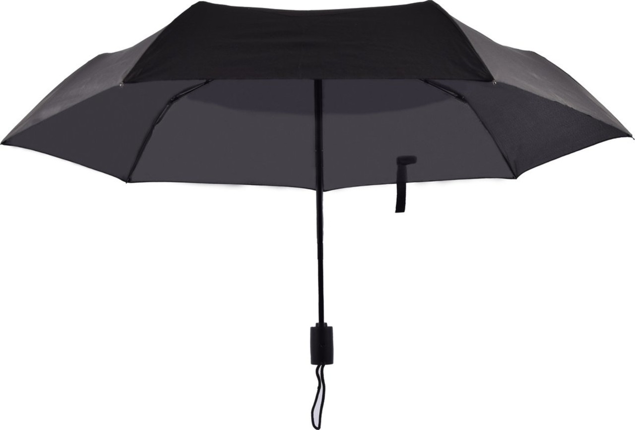 Discountershop 2x Automatic Storm Umbrella - Umbrella - Automatic, Foldable & Windproof up to 70 - 80 km p/h - Ø 95 cm - 7 panels - Double Layer - Black