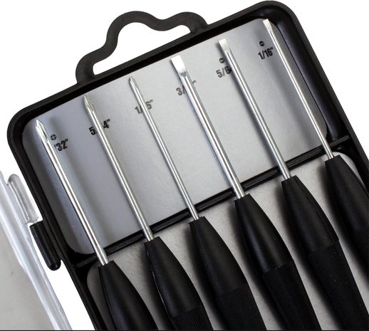 Merkloos Screwdrivers with Plastic Box, 6 pcs. Kits Merkloos Screwdrivers with Plastic Box, 6 pcs. Kits