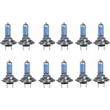 Grundig 12 STUKS 12V 60/55W H4 P43t Halogeenlamp 6500K Auto Halogeenlamp Xenon Donkerblauw Glas Super Wit Hoog Wattage Lamp Off Road Gebruik H4 autolampen - H4 - 12V 55W - 12 Stuk | Blauw