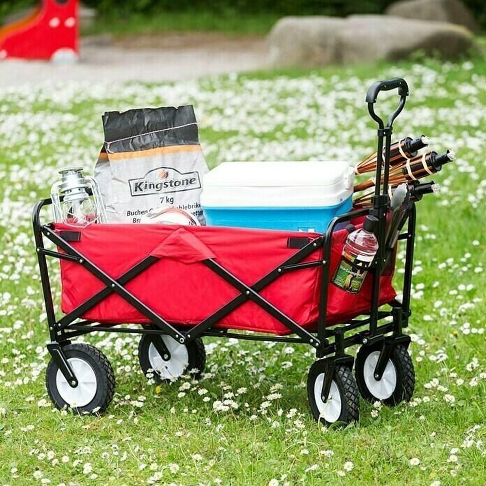 Delaram Opvouwbare Bolderkar – Multifunctionele Kar – Handwagen - 90x50x100cm – Rood Delaram Opvouwbare Bolderkar – Multifunctionele Kar – Handwagen - 90x50x100cm – Rood