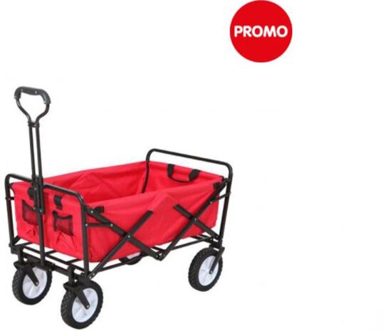 Delaram Opvouwbare Bolderkar – Multifunctionele Kar – Handwagen - 90x50x100cm – Rood Delaram Opvouwbare Bolderkar – Multifunctionele Kar – Handwagen - 90x50x100cm – Rood