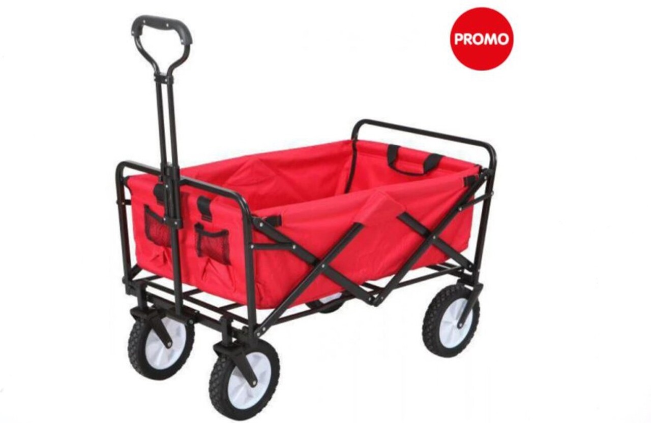 Delaram Opvouwbare Bolderkar – Multifunctionele Kar – Handwagen - 90x50x100cm – Rood Delaram Opvouwbare Bolderkar – Multifunctionele Kar – Handwagen - 90x50x100cm – Rood