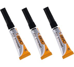 BIC Superglue 3 pieces - BIC superglue - 3 grams per glue BIC Superglue 3 pieces - BIC superglue - 3 grams per glue