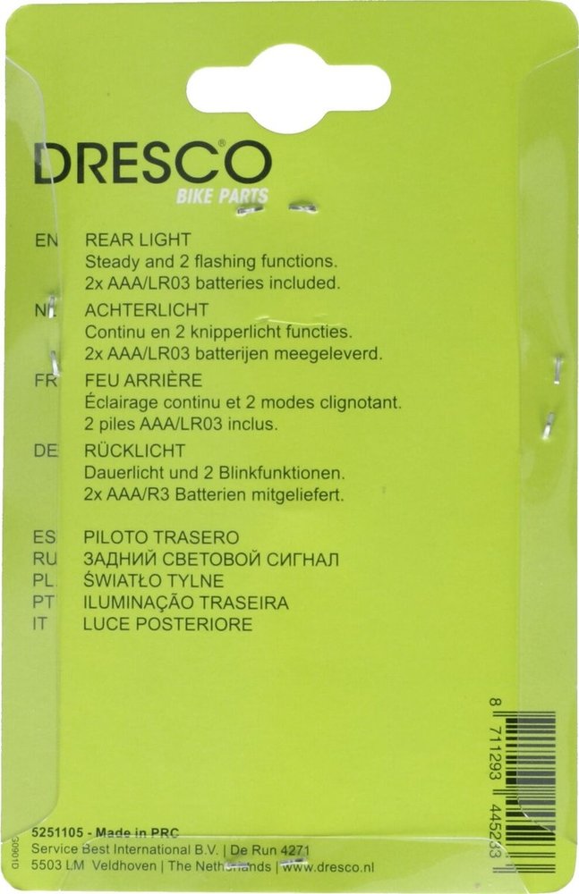 Merkloos Rear Light Bicycle 3 Leds | Bicycle lights led | Rear light with battery and flashing light Merkloos Rear Light Bicycle 3 Leds | Bicycle lights led | Rear light with battery and flashing light