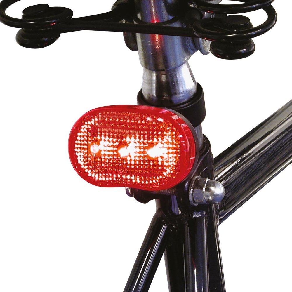 Merkloos Rear Light Bicycle 3 Leds | Bicycle lights led | Rear light with battery and flashing light Merkloos Rear Light Bicycle 3 Leds | Bicycle lights led | Rear light with battery and flashing light
