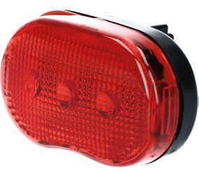 Merkloos Rear Light Bicycle 3 Leds | Bicycle lights led | Rear light with battery and flashing light