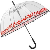 Discountershop Paraplu met bloemen Koepelparaplu Transparant PVC Ø 86 CM-DESSIN trouw Discountershop Paraplu met bloemen Koepelparaplu Transparant PVC Ø 86 CM-DESSIN trouw