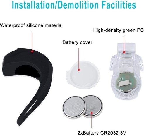 Discountershop Fietsverlichting LED voorlicht en achterlicht siliconen set van 2 - Fiets verlichting voorlamp en achterlamp verlichtingsset - Fietslampjes kinderen fietsverlichtingsset waterdicht silicon Discountershop Fietsverlichting LED voorlicht en achterlicht siliconen set van 2 - Fiets verlichting voorlamp en achterlamp verlichtingsset - Fietslampjes kinderen fietsverlichtingsset waterdicht silicon