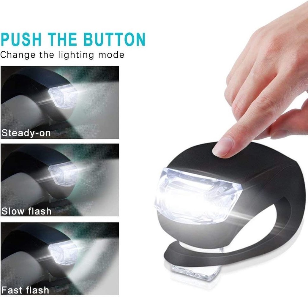 Discountershop Fietsverlichting LED voorlicht en achterlicht siliconen set van 2 - Fiets verlichting voorlamp en achterlamp verlichtingsset - Fietslampjes kinderen fietsverlichtingsset waterdicht silicon Discountershop Fietsverlichting LED voorlicht en achterlicht siliconen set van 2 - Fiets verlichting voorlamp en achterlamp verlichtingsset - Fietslampjes kinderen fietsverlichtingsset waterdicht silicon