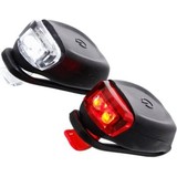 Discountershop Bicycle lights LED front light and rear light silicone set of 2 - Bicycle lighting front light and rear light lighting set - Bicycle lights children's bicycle lighting set waterproof silicon Discountershop Bicycle lights LED front light and rear light silicone set of 2 - Bicycle lighting front light and rear light lighting set - Bicycle lights children's bicycle lighting set waterproof silicon