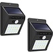 Discountershop 2x Automatische Solar LED lamp - 40 LED - Bewegingssensor - Zonne-energie - Tuinverlichting voor hek en wand Discountershop 2x Automatische Solar LED lamp - 40 LED - Bewegingssensor - Zonne-energie - Tuinverlichting voor hek en wand