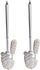 Toilet brush 2 pieces with edge cleaner 38 cm white Toilet brush 2 pieces with edge cleaner 38 cm white