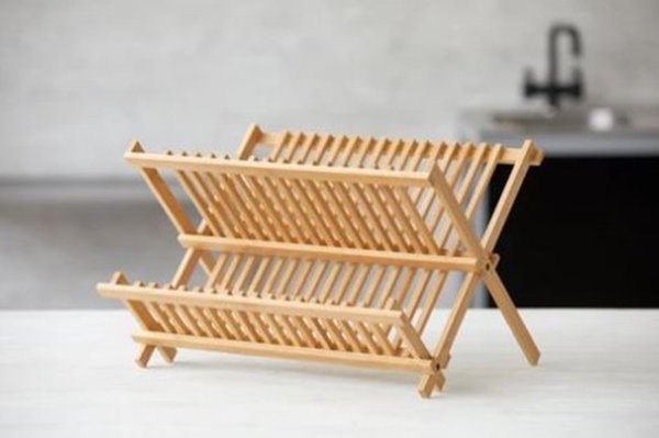 Merkloos Dish Rack - Wooden Dish Rack | Foldable | dish rack | bamboo wood | Sustainable | Pine wood 43x37x29cm - Brown Merkloos Dish Rack - Wooden Dish Rack | Foldable | dish rack | bamboo wood | Sustainable | Pine wood 43x37x29cm - Brown