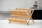 Dish Rack - Wooden Dish Rack | Foldable | dish rack | bamboo wood | Sustainable | Pine wood 43x37x29cm - Brown Dish Rack - Wooden Dish Rack | Foldable | dish rack | bamboo wood | Sustainable | Pine wood 43x37x29cm - Brown