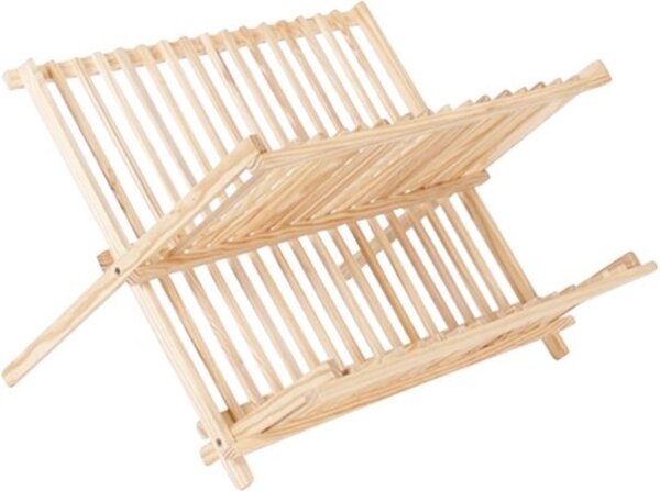 Merkloos Dish Rack - Wooden Dish Rack | Foldable | dish rack | bamboo wood | Sustainable | Pine wood 43x37x29cm - Brown Merkloos Dish Rack - Wooden Dish Rack | Foldable | dish rack | bamboo wood | Sustainable | Pine wood 43x37x29cm - Brown