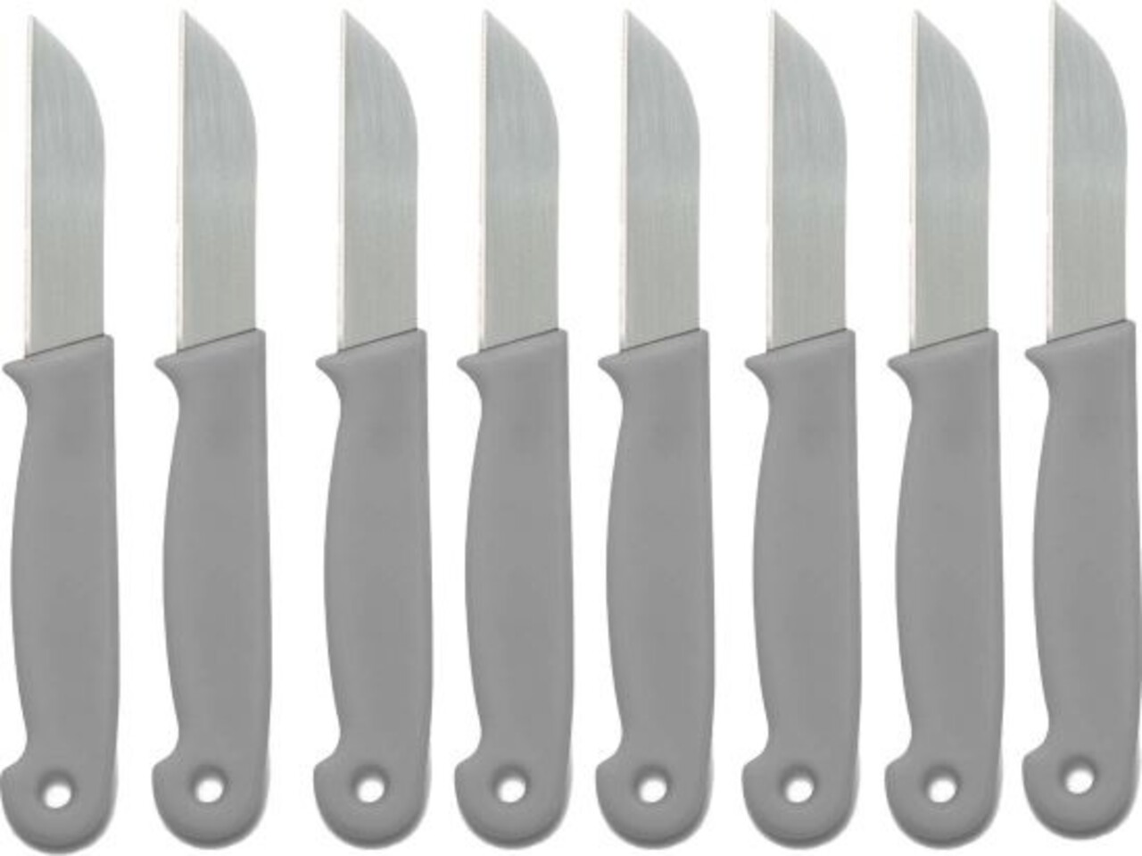 Merkloos Schilmesje 8 stuks - 16 cm grijs