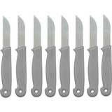 Merkloos Schilmesje 8 stuks - 16 cm grijs