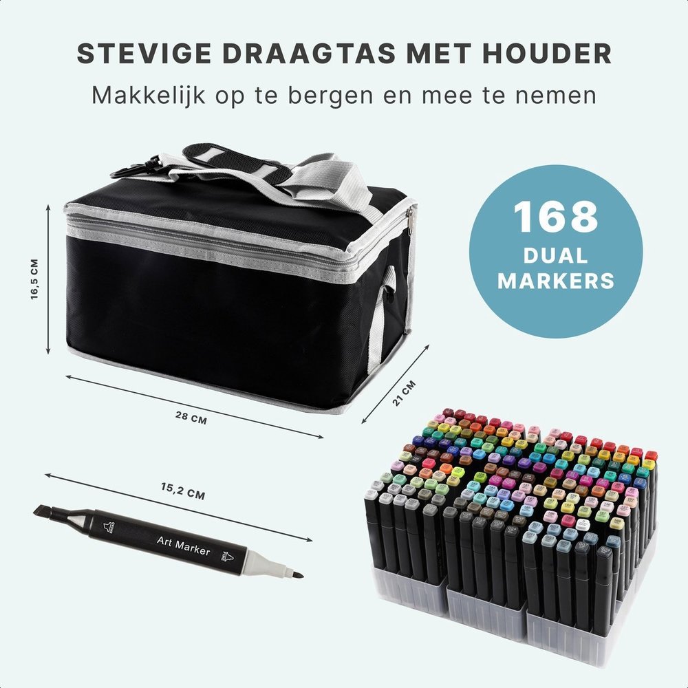 Discountershop Dubbelzijdige markering 168 st twinmarkers XXL-set - Stift met 168st Discountershop Dubbelzijdige markering 168 st twinmarkers XXL-set - Stift met 168st