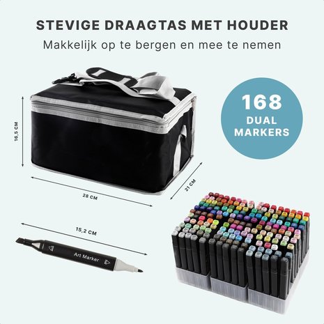 Discountershop Dubbelzijdige markering 168 st twinmarkers XXL-set - Stift met 168st Discountershop Dubbelzijdige markering 168 st twinmarkers XXL-set - Stift met 168st