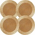 Placemats - Rond - 30 cm - 4 stuks - Onderlegger - Hitte bestendig - GOUD - Luxe uitstraling beaded Placemat Placemats - Rond - 30 cm - 4 stuks - Onderlegger - Hitte bestendig - GOUD - Luxe uitstraling beaded Placemat