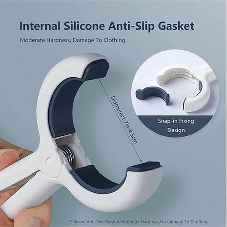 Discountershop Clamps 12 pieces - Clothespins - 12 pieces - White and blue 100% plastic and therefore stainless | Do not leave any prints Discountershop Clamps 12 pieces - Clothespins - 12 pieces - White and blue 100% plastic and therefore stainless | Do not leave any prints