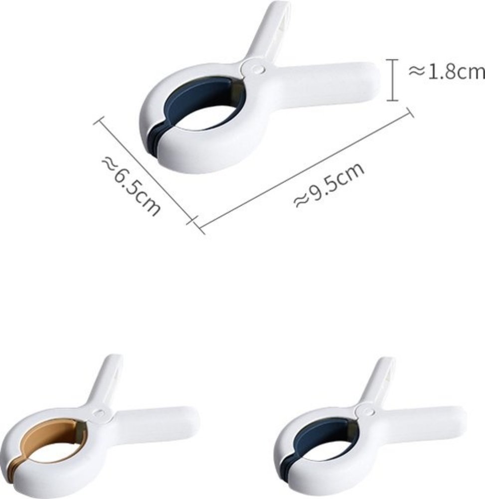 Discountershop Clamps 12 pieces - Clothespins - 12 pieces - White and blue 100% plastic and therefore stainless | Do not leave any prints Discountershop Clamps 12 pieces - Clothespins - 12 pieces - White and blue 100% plastic and therefore stainless | Do not leave any prints