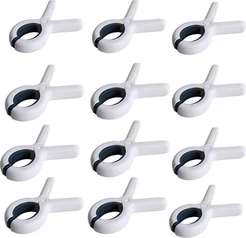 Discountershop Clamps 12 pieces - Clothespins - 12 pieces - White and blue 100% plastic and therefore stainless | Do not leave any prints Discountershop Clamps 12 pieces - Clothespins - 12 pieces - White and blue 100% plastic and therefore stainless | Do not leave any prints