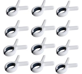 Discountershop Klemmen 12 stuks - Wasknijpers - 12 stuks - Wit en blauw 100% kunststof en dus roestvrij | Laten geen afdrukken achter Discountershop Klemmen 12 stuks - Wasknijpers - 12 stuks - Wit en blauw 100% kunststof en dus roestvrij | Laten geen afdrukken achter