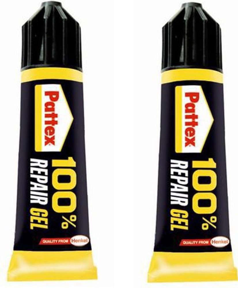 Pattex 2 stuks Secondelijm 100% repair lijm - secondelijm - Lijm - Sterk 100 % repair lijm - Pattex lijm - Pattex secondelijm