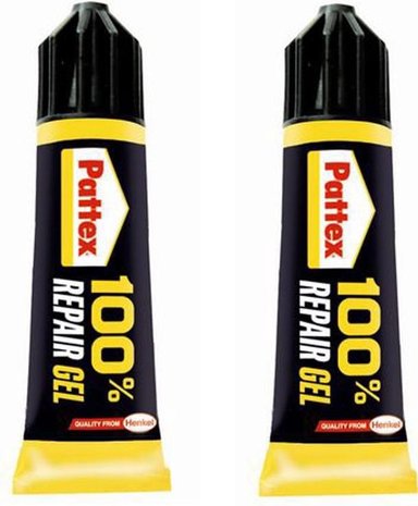 Pattex 2 stuks Secondelijm 100% repair lijm - secondelijm - Lijm - Sterk 100 % repair lijm - Pattex lijm - Pattex secondelijm