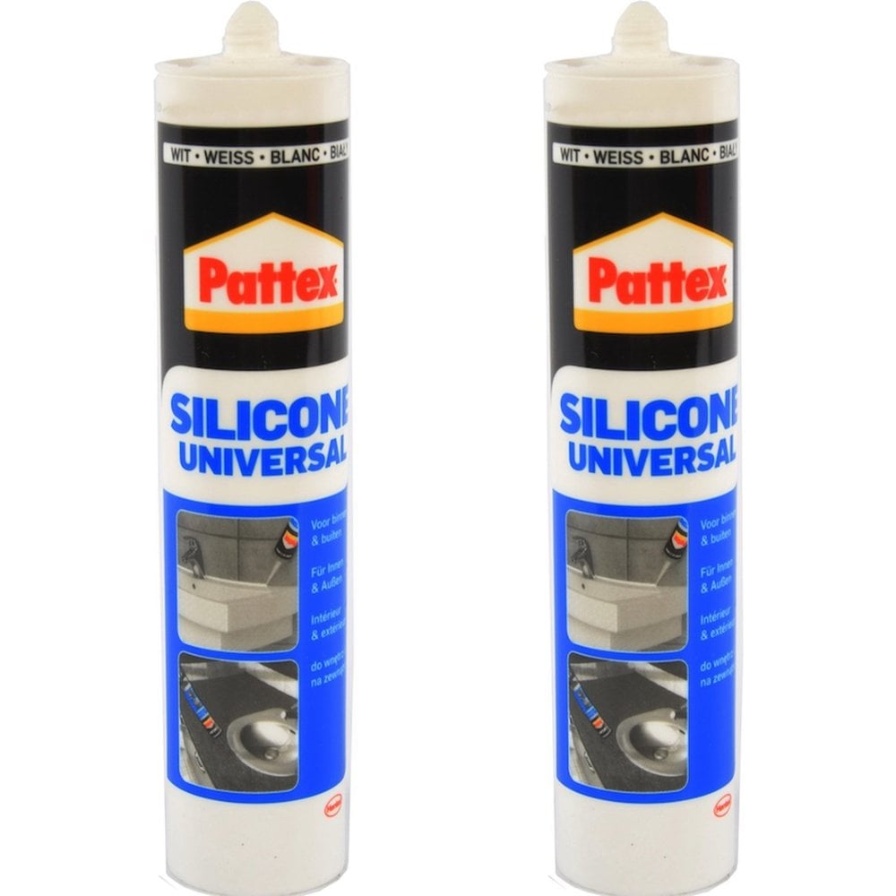 Pattex Silicone sanitaire 300 ml, gris clair (Par 6)