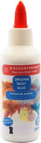 Discountershop Hobbyglue - All purpose glue 100ML - Glue for paper - Glue for cardboard - Glue for textiles - Glue for styrofoam. Discountershop Hobbyglue - All purpose glue 100ML - Glue for paper - Glue for cardboard - Glue for textiles - Glue for styrofoam.