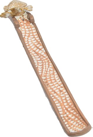 Merkloos Schildpad wierookhouder 30cm |Handgemaakte en beschilderde Hars wierookhouder