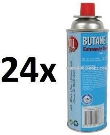 All Ride 400ml Butane Gas Cans for Weed Burners - MSF-1a Value Pack for Garden Paths - Driveways and Regular Grounds Maintenance - 24 Pieces All Ride 400ml Butane Gas Cans for Weed Burners - MSF-1a Value Pack for Garden Paths - Driveways and Regular Grounds Maintenance - 24 Pieces