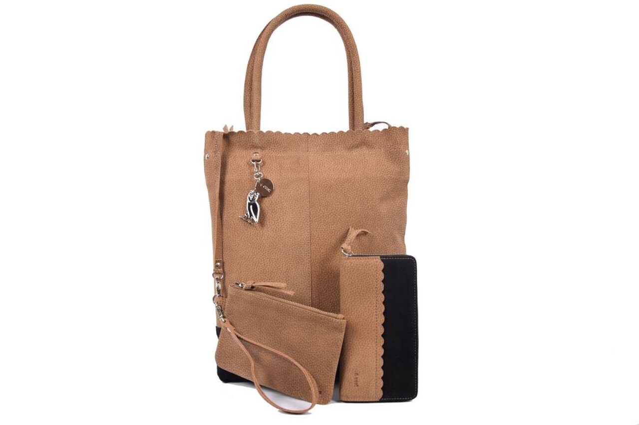 4 East Shopper van 4East met kleine portemonnee, Leren Shopper Zichron 4East bruin 4 East Shopper van 4East met kleine portemonnee, Leren Shopper Zichron 4East bruin