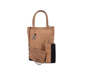 4 East Shopper from 4East with small wallet, Leather Shopper Zichron 4East brown 4 East Shopper from 4East with small wallet, Leather Shopper Zichron 4East brown