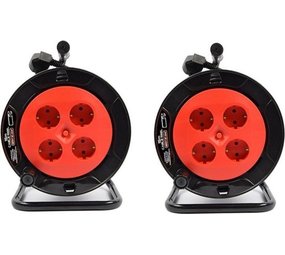 Discountershop 2 stuks - Kabelbox verlengsnoer kabelhaspel kabel verleng haspel met 4 geaarde stopcontacten 15 meter - Kabelhaspel - haspel - haspel 15 meter - kabelhaspel 250 volt | 3000 watt Discountershop 2 stuks - Kabelbox verlengsnoer kabelhaspel kabel verleng haspel met 4 geaarde stopcontacten 15 meter - Kabelhaspel - haspel - haspel 15 meter - kabelhaspel 250 volt | 3000 watt