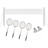 Merkloos Badminton set Including shuttles with net 4 players