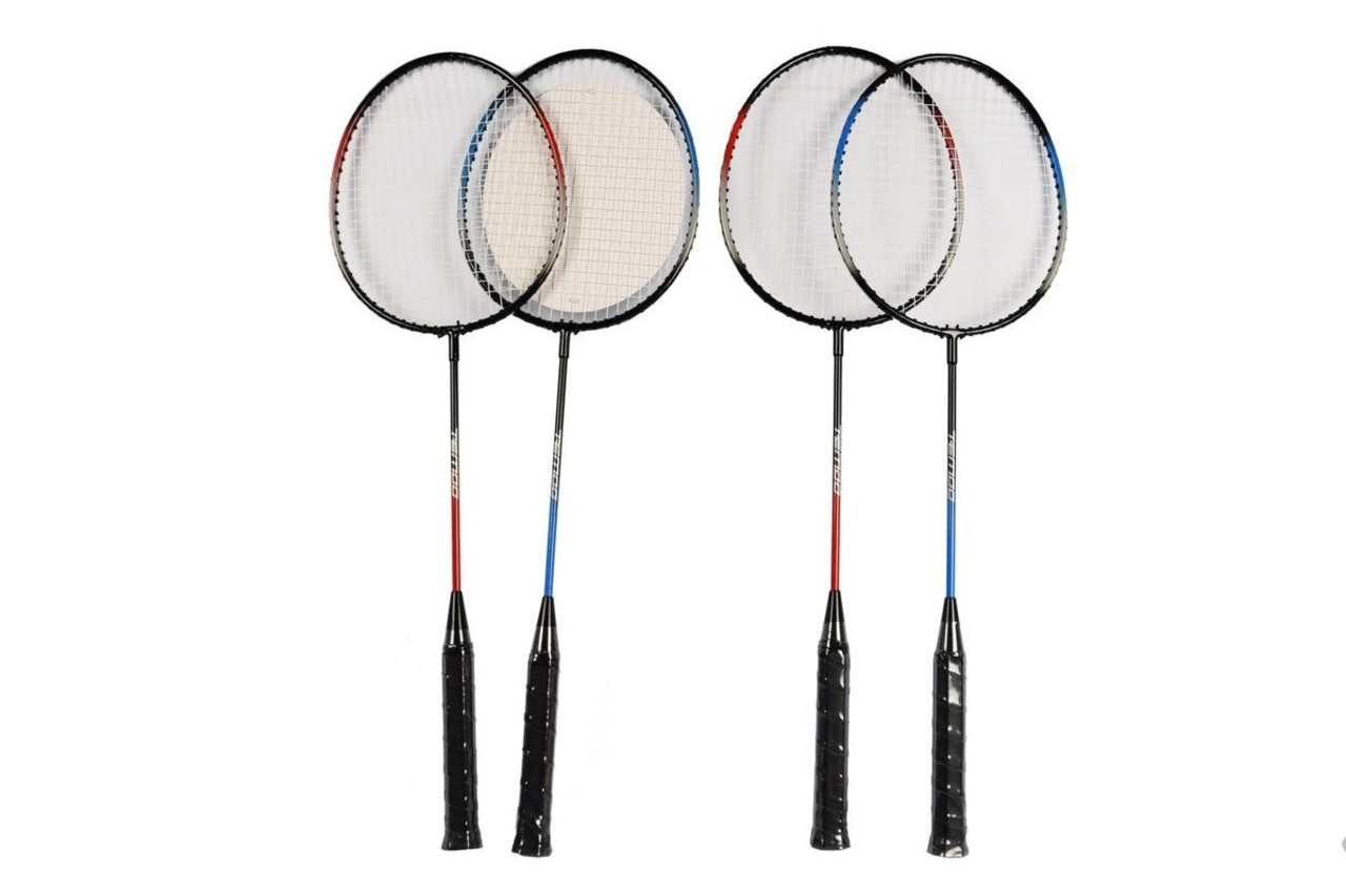 Merkloos Badminton set Including shuttles with net 4 players