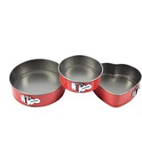 Merkloos Springform pan non-stick 3 parts - Round Ø 25 cm - Round Ø 18 cm - Heart Ø 22 cm