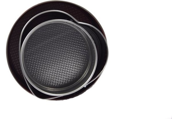 Merkloos Springvorm anti-aanbak 3 delig - Rond Ø 25 cm - Rond Ø 18 cm - Hart Ø 22 cm