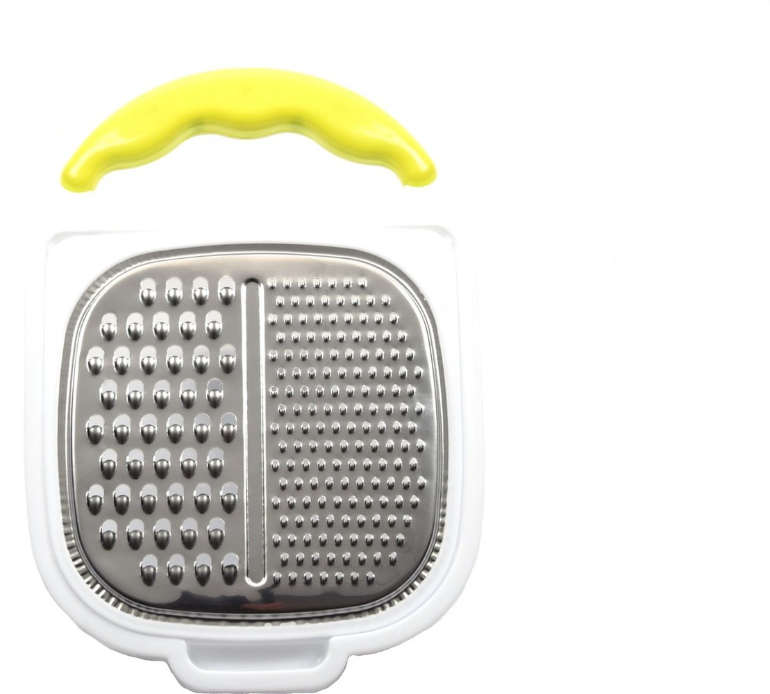 Merkloos Kitchen grater Plastic stainless steel| Grater with storage tray and lid -26.5x18.5x7cm -  Green Merkloos Kitchen grater Plastic stainless steel| Grater with storage tray and lid -26.5x18.5x7cm -  Green