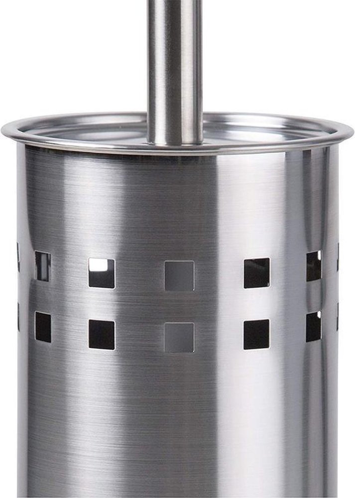 Merkloos Stainless Steel Toilet Brush Holder Premium 1x Stainless Steel Toilet Brush with Holder Set