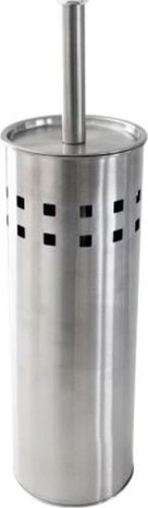 Merkloos Stainless Steel Toilet Brush Holder Premium 1x Stainless Steel Toilet Brush with Holder Set