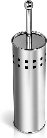 Discountershop 6 Stuks Toiletborstel RVS - Wcborstel Rvs - RVS Toiletborstel in houder - Toiletborstelhouder - Wc borstel - Toiletborstel - Zilver - RVS