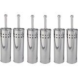 Discountershop 6 Stuks Toiletborstel RVS - Wcborstel Rvs - RVS Toiletborstel in houder - Toiletborstelhouder - Wc borstel - Toiletborstel - Zilver - RVS Discountershop 6 Stuks Toiletborstel RVS - Wcborstel Rvs - RVS Toiletborstel in houder - Toiletborstelhouder - Wc borstel - Toiletborstel - Zilver - RVS