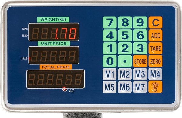 Discountershop Discountershop® Digitale Platformweegschaal - 71 x 49 x 30 cm - Plateau Weegschaal - Tot 150 kg