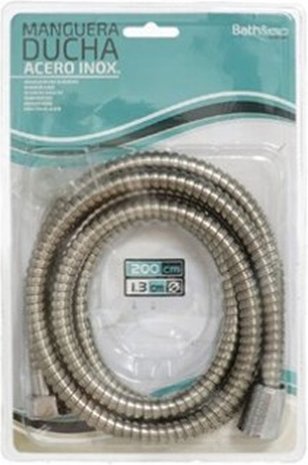 Gerimport Bathroom Shower hose 200 cm with shower head connection - stainless steel Gerimport Bathroom Shower hose 200 cm with shower head connection - stainless steel